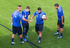 Graikijos futbolo rinktinės treniruotė