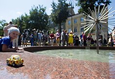 Fontanas Vokiečių gatvėje atnaujintas už verslininkų pinigus.