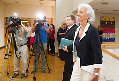 Tarptautinio valiutos fondo vaodvės Christine Lagarde vizitas Lietuvoje