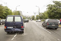 Avarijos vietoje Vilniuje, L.Asanavičiūtės g.