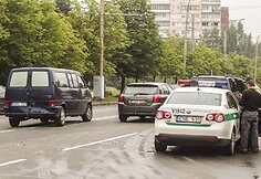 Avarijos vietoje Vilniuje, L.Asanavičiūtės g.