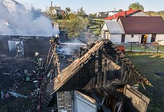 Didelis gaisras Nemėžyje