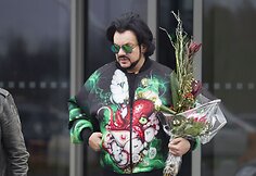 Filipas Kirkorovas Vilniaus oro uoste.