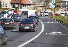Vilniaus gatvėse padaugėjo vie&scaron;ajam transportui skirtų eismo juostų.