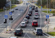 Spūstis link kelio į Alytų ir Druskininkus.