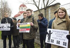 Piketas prie Vilniaus rajono savivaldybės