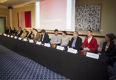 J. Vachtangovo teatro gastrolių Vilniuje pristatymas.