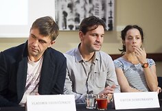 J. Vachtangovo teatro gastrolių Vilniuje pristatymas.