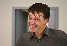 Gintaro Varno spektaklio &bdquo;Nusiaubta &scaron;alis Vilnius&ldquo; repeticija.