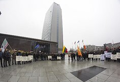 „Vilniaus viešojo transporto“ darbuotojų mitingas.