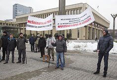 Žvejų protestas prie Seimo