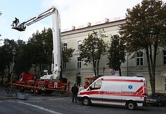 Ugniagesių pratybos penktadienio rytą Vilniaus centre sukėlė nerimo sostinės gyventojams.