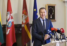Artūras Zuokas Vilniaus rotu&scaron;ės Mero menėje.