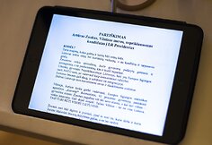 Artūras Zuokas Vilniaus rotu&scaron;ės Mero menėje.
