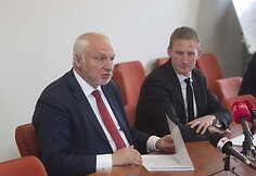 Aplinkos ministras Valentinas Mazuronis ir aplinkos viceministras Linas Jonauskas