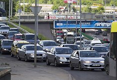 Keturių automobilių avarija Vilniuje.
