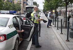 Prevencinio pobūdžio akcija Gedimino prospekte.