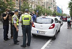 Prevencinio pobūdžio akcija Gedimino prospekte.