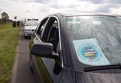 Baltijos kelio minėjimas kelyje Vilnius-Panevėžys