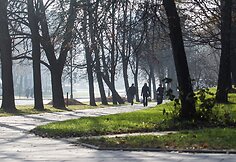 Vilnius paniręs į melsvą rūką
