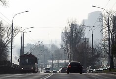 Vilnius paniręs į melsvą rūką