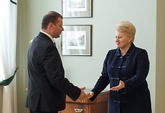 Saulius Skvernelis ir Dalia Grybauskaitė