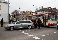 Troleibuso ir &bdquo;Audi&ldquo; avarija Vilniuje