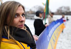 Pievai prie&scaron;ais Rusijos ambasadą neoficialiai suteiktas &bdquo;Euro Maidano&ldquo; vardas.