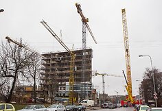 Dėl verslo komplekso statybų uždaryta sostinės Lvovo gatvė.