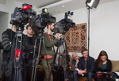Artūras Zuokas ir Lietuvos Laisvės sąjungos kandidatai Vilniuje.