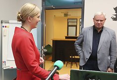 Kandidatai į Klaipėdos merus Vytautas Grubliauskas ir Agnė Bilotaitė