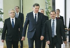 Rimantas &Scaron;adžius, Algirdas Butkevičius ir Christophas Klingenas 
