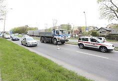 Avarija Geležinio Vilko gatvėje, Vilniuje.