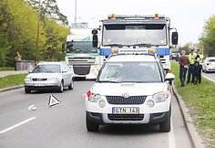 Avarija Geležinio Vilko gatvėje, Vilniuje.