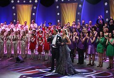 Renginio vedėjai Vytautas Šapranauskas ir Jurgita Jurkutė