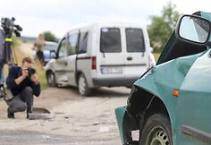 Vilniaus rajone susidūrė trys automobiliai