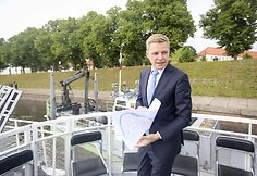 Remigijus &Scaron;ima&scaron;ius pristatė Neries krantinės modernizavimo projektą