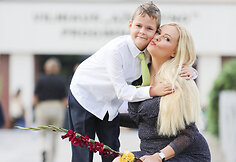 Jurgita Tvarijonaitė su sūnumi Tomu Juozapu