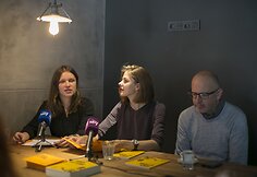 Vilniaus tarptautinio trumpųjų filmų festivalio spaudos konferencija.