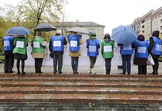 Lietuvos profesinių sąjungų konfederacijos piketas prie&scaron; skubotą socialinio modelio projekto priėmimą