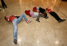 „Flash mob“ dalyviai