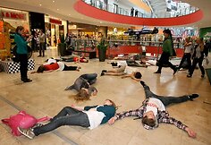 „Flash mob“ dalyviai
