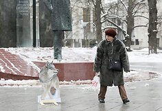 Vilkų „piketas“ Vilniaus V.Kudirkos aikštėje