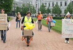 Lietuvos ir užsienio menininkų akcija Vilniuje