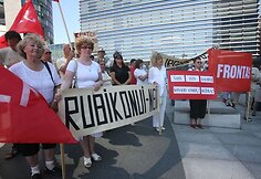 Prekiautojai ir juos remiantys politikai surengė dar vieną nepritarimo akciją