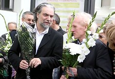 Pianistas Petras Geniušas (kairėje) ir džiazo muzikantas Vladimiras Tarasovas