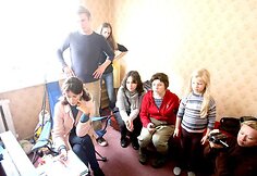 Filmo &bdquo;Laikinai&ldquo; filmavimo aik&scaron;telėje