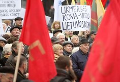 Protesto akcijos akimirka