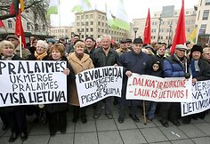 Protesto akcijos akimirka