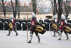  S.Daukanto aik&scaron;tėje &scaron;ventinė ceremonija, skirta Lietuvos kariuomenės Garbės sargybos kuopos įkūrimo 25-mečiui
